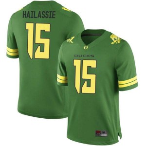 #15 Kahlef Hailassie University of Oregon Youth Football Game Embroidery Jerseys Green