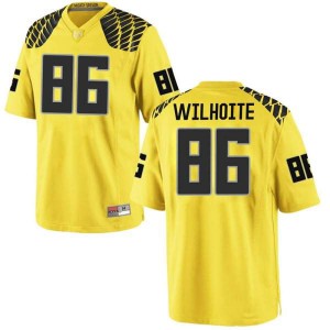 #86 Lance Wilhoite UO Youth Football Game Stitch Jerseys Gold