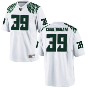 #39 MJ Cunningham Ducks Youth Football Game Official Jerseys White