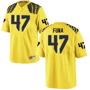 #47 Mase Funa Oregon Youth Football Game Player Jerseys Gold