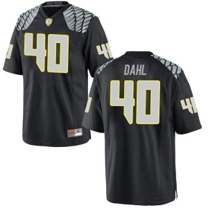 #40 Noah Dahl Ducks Youth Football Game Embroidery Jersey Black