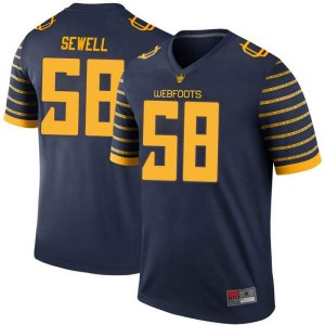 #58 Penei Sewell University of Oregon Youth Football Legend Official Jersey Navy