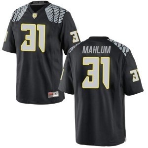 #31 Race Mahlum Oregon Youth Football Game College Jersey Black