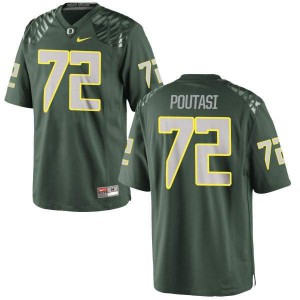 #72 Sam Poutasi Oregon Youth Football Authentic Stitch Jersey Green