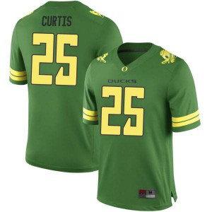 #25 Spencer Curtis Ducks Youth Football Game Official Jersey Green