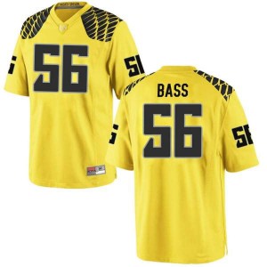 #56 T.J. Bass Ducks Youth Football Game Embroidery Jerseys Gold