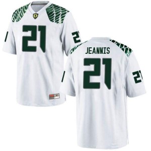 #21 Tevin Jeannis Ducks Youth Football Game Alumni Jersey White