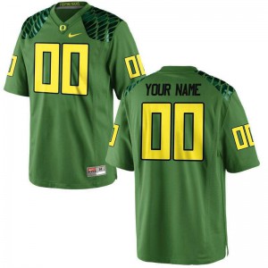 #00 Customized University of Oregon Youth Football Alternate College Jersey Apple Green