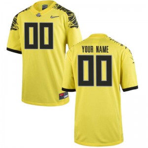 #00 Customized Ducks Youth Football Official Jersey Yellow